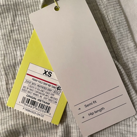 All In Motion Crop Tank Top in Gray - Picture 9 of 9